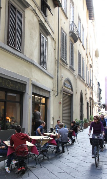 Lucca er kafé- og sykkelby. Foto: Runar Larsen