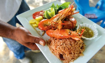 Restaurantene på Guadeloupe får fantastiske råvarer fra havet. Foto: Gjermund Glesnes