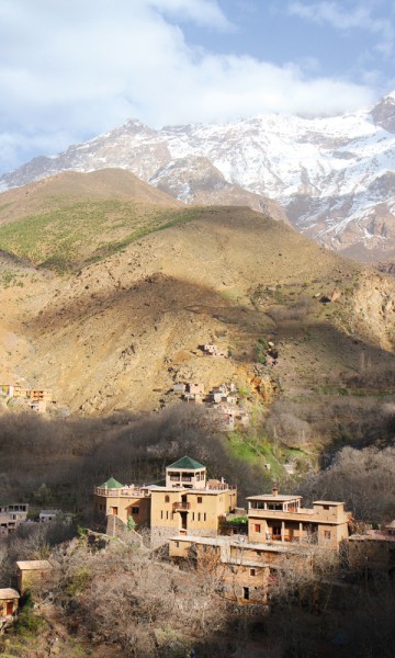 Kasbah du Toubkal ligger godt oppe i høyden, og eneste måten å komme dit på er ved hjelp av eseltaxi eller til fots. Foto: Runar Larsen