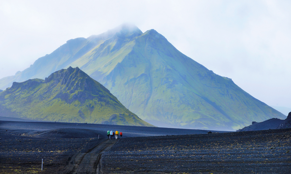 Det er ikke vanskelig å se hvor grusen kommer fra på Mælifellssandur. Foto: Gjermund Glesnes