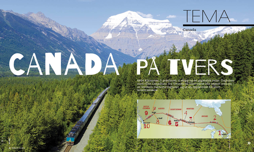 Vi har toget Canada på tvers – og sett mye av hva dette spennende landet har å by på!