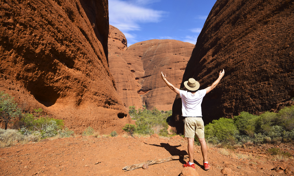 Kata Tjuta er minst like spennende som Uluru. Foto: Mari Bareksten