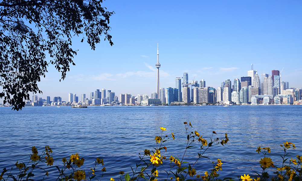 Den beste utsikten til Torontos imponerende skyline er fra Toronto Island – en liten øygruppe som ligger en kort fergetur unna sentrum. Foto: Mari Bareksten