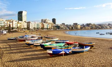 Playa de las Canteras er kanskje den aller beste stranda på hele Gran Canaria. Foto: Runar Larsen