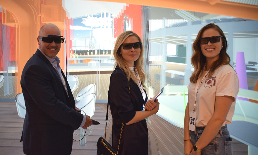 Celebrity Edge er det første cruiseskipet som fullstendig har blitt designet i 3D. Foto: Mari Bareksten