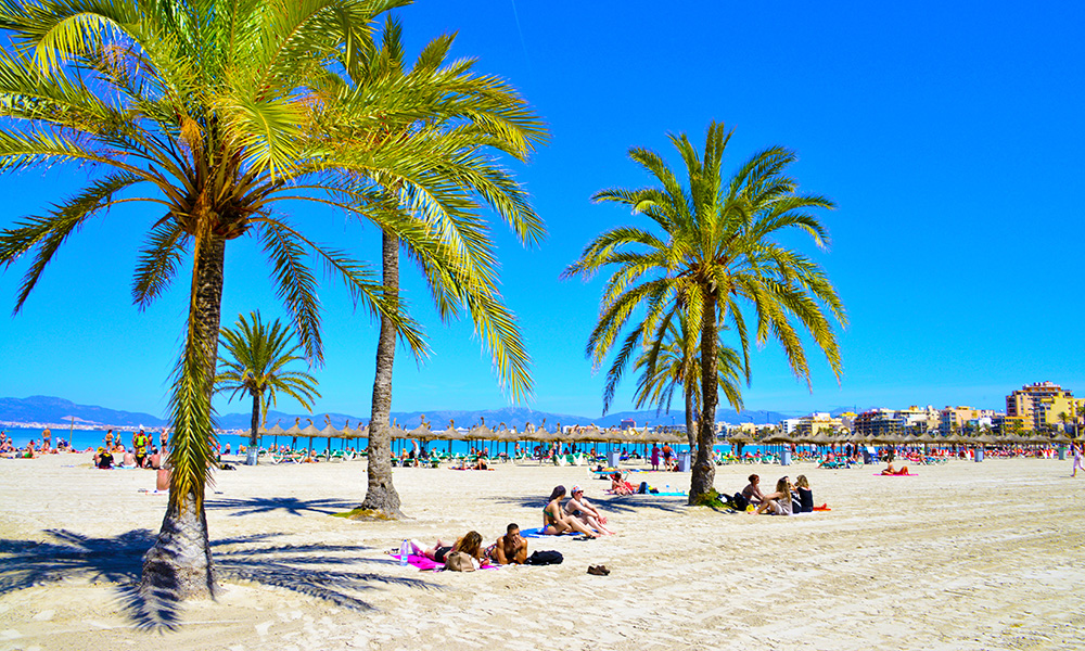 Sol og strand – du får dem begge i Palma! Foto: Torild Moland 