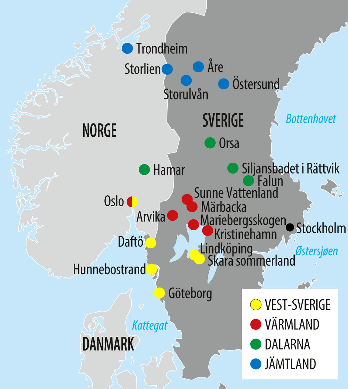 Kart Nord Sverige