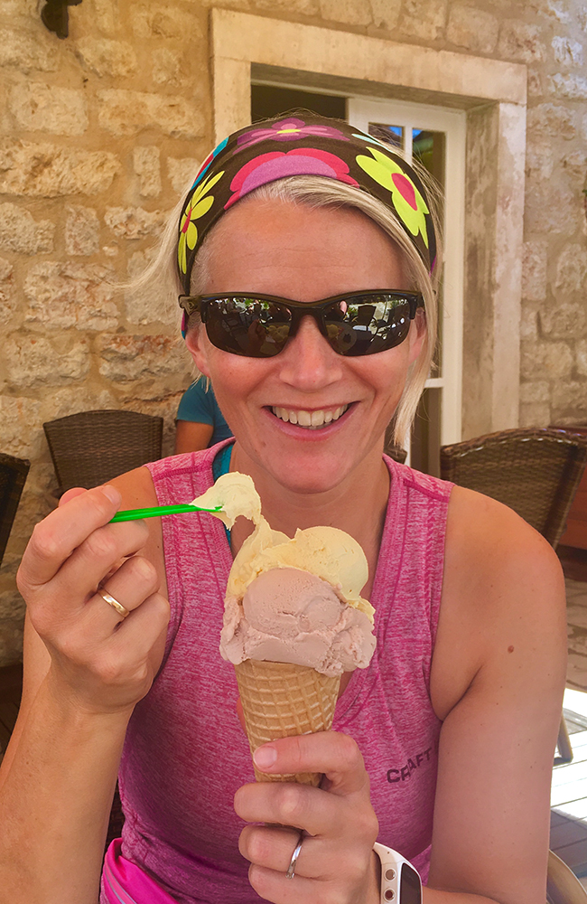 – Best ice cream in the world!, i følge guiden vår, Julio. Og den VAR god! Foto: Kari Wallem Bøe
