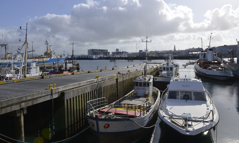 Den gamle havna i Reykjavik har fortsatt båter til kai. Foto: Gjermund Glesnes