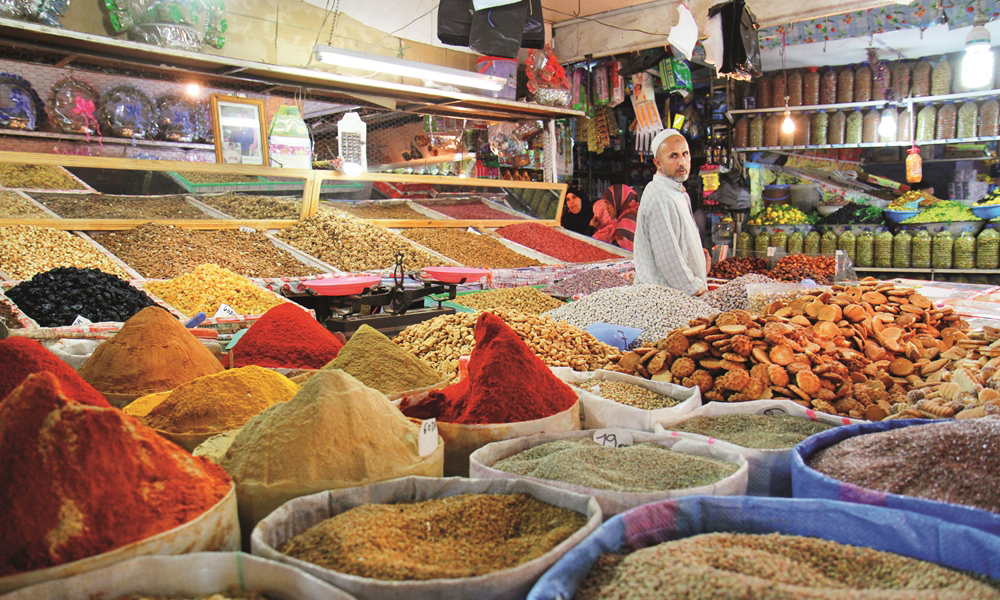 Krydderbasaren inne i berbermarkedet er en fryd for sansene. Foto: Runar Larsen